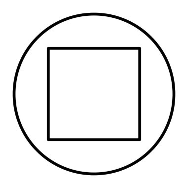 Düğme Vektör Satırı Simge Tasarımı Durdur