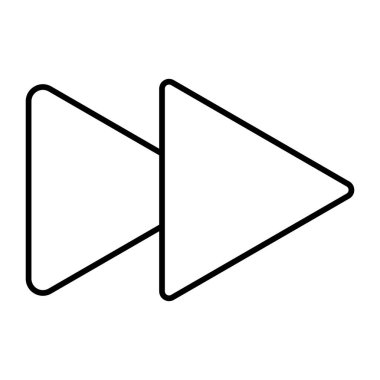 Hızlı İleri Vektör Satırı Simge Tasarımı