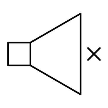 Sessiz Vektör Satır Simgesi Tasarımı