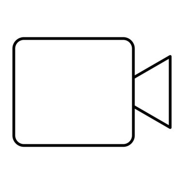 Video Kamera Vektör Satırı Simge Tasarımı