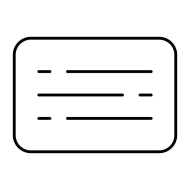 Altyazılar Vector Satır Simgesi Tasarımı