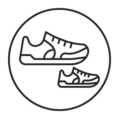 Spor Ayakkabısı Vektör Hattı ikonu Tasarımı
