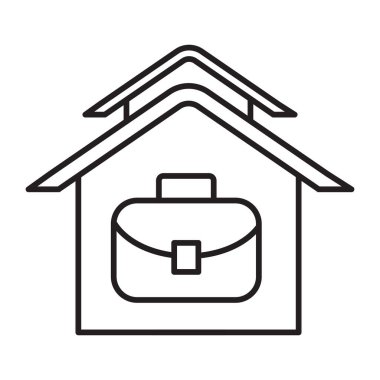 İç Ofis Vektör Satır Simgesi Tasarımı