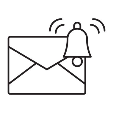 E- posta Bildirimi Vektör Satır Tasarımı