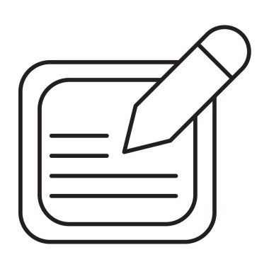 Belge Düzenleme Vektör Satırı Simgesi Tasarımı