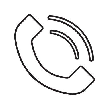 Telefon Vektör Satır Simgesi Tasarımı