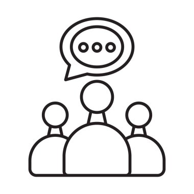 Takım Sohbet Vektör Satır Simgesi Tasarımı