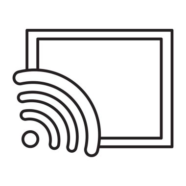 Ekran Paylaşımı Vektör Satırı Simgesi Tasarımı