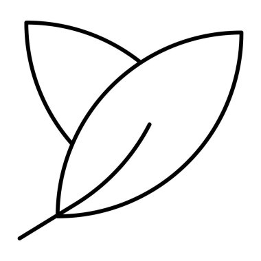 Yaprak Vektör Satırı Simge Tasarımı