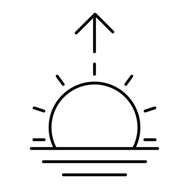 Sunrise Vector Satır Simgesi Tasarımı