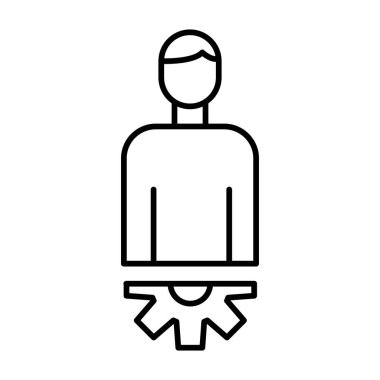 Yönetim Vektörü Satır Simgesi Tasarımı