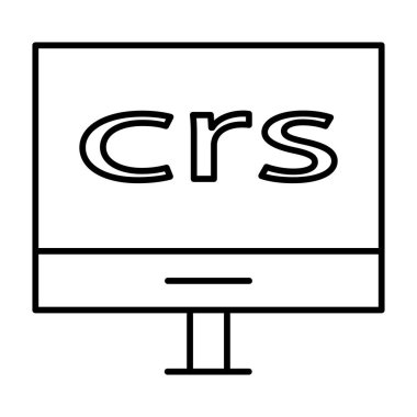 Crs Vektör Satır Simgesi Tasarımı