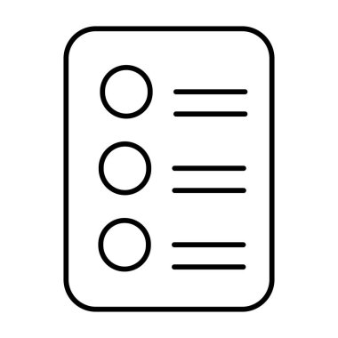 Seçenek Vektör Satır Simgesi Tasarımı