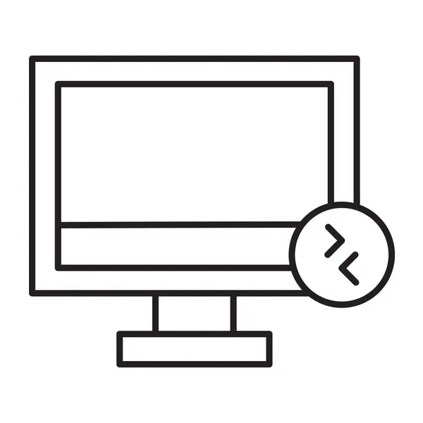 Uzak Masaüstü Vektör Satır Simgesi Tasarımı