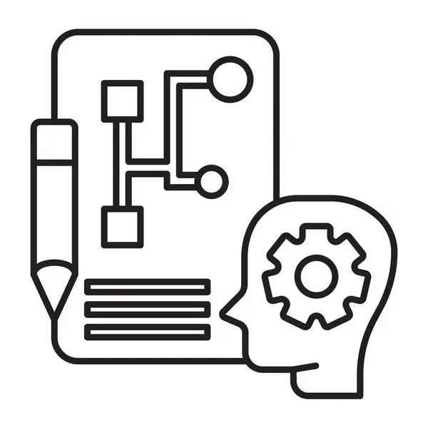 Proje Planlama Vektör Satırı Simgesi Tasarımı