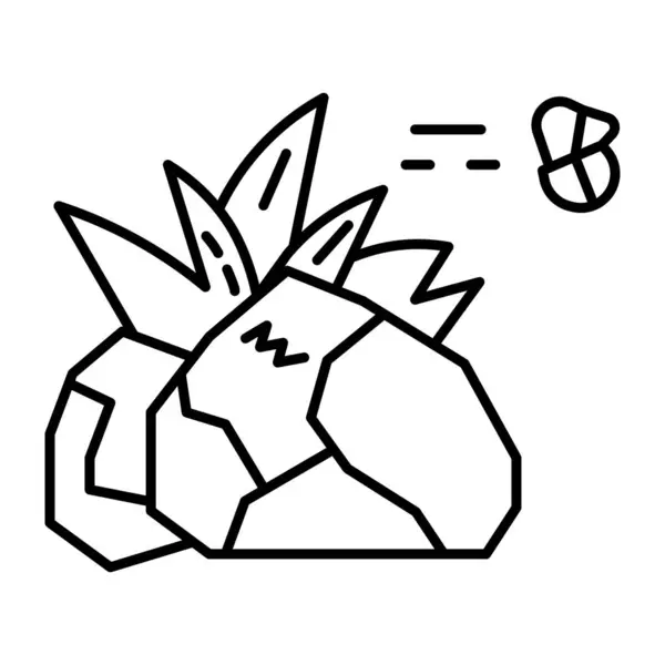 Kaya Oluşturma Vektör Satırı Simge Tasarımı