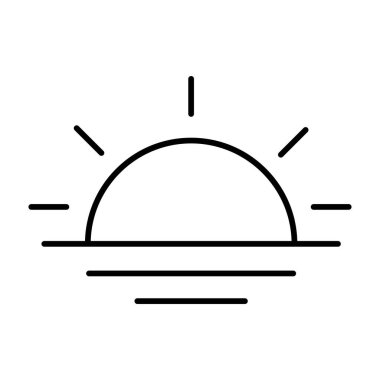 Sunny Horizons Vektör Satır Simgesi Tasarımı