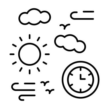 Parlak Gelecek Vektör Satır Simgesi Tasarımı