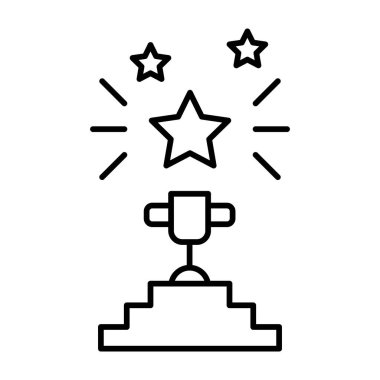 Parlak Başarı Vektör Satır Simgesi Tasarımı