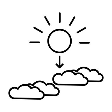 Neşeli Yatay Vektör Satır Simgesi Tasarımı
