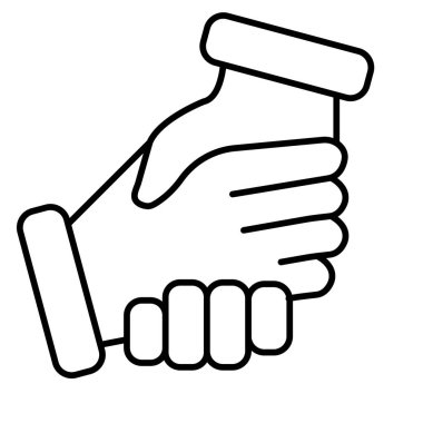 Kişisel ve Ticari Kullanım için Ortaklık Tokalaşma Simgesi Tasarımı