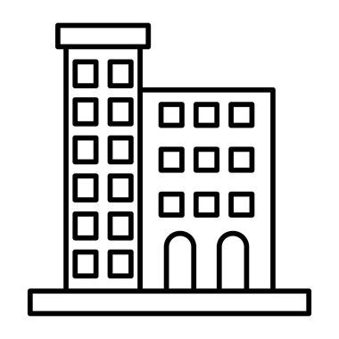 Kişisel ve Ticari Kullanım için Apartman Simgesi Tasarımı