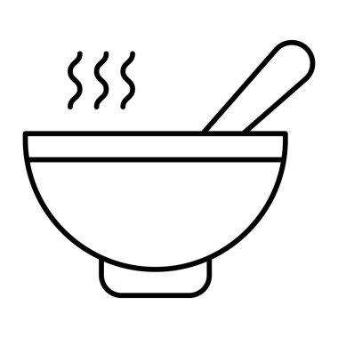 Kişisel ve Ticari Kullanım İçin Sıcak Çorba Simgesi Tasarımı