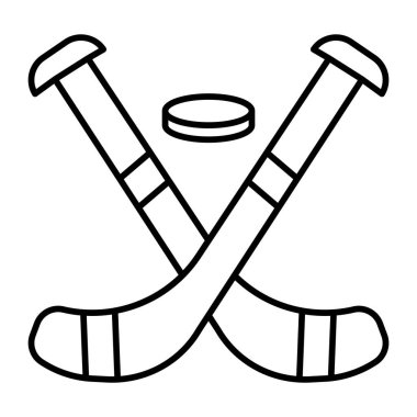 Kişisel ve Ticari Kullanım için Buz Hokeyi Simgesi Tasarımı
