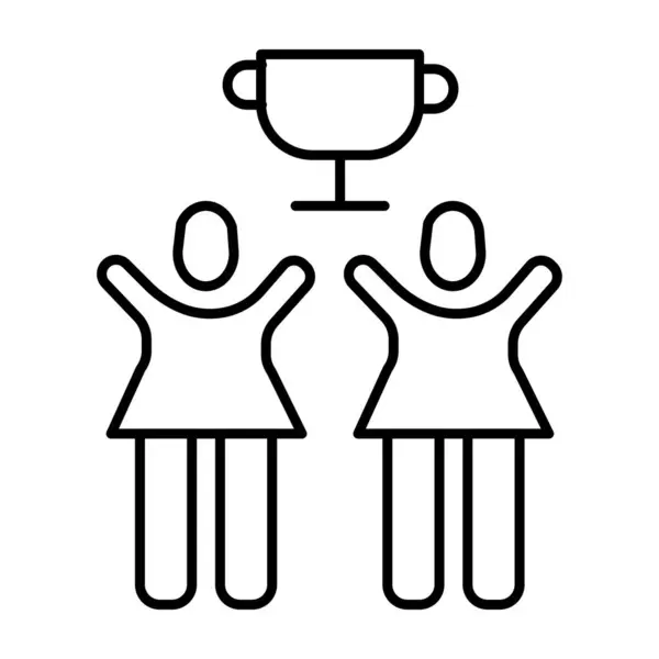 Altın Zafer Vektör Satırı Simge Tasarımı