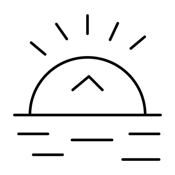 Altın Şafak Vektör Satırı Simge Tasarımı