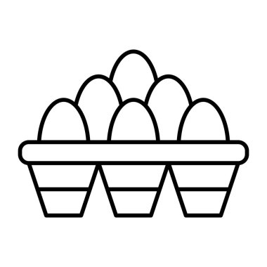 Kişisel ve Ticari Kullanım için Yumurta Sepeti Simgesi Tasarımı