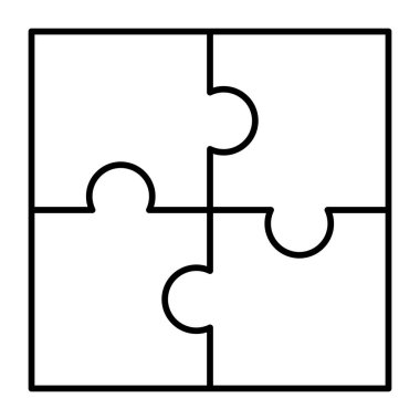 Kişisel ve Ticari Kullanım için Bulmaca Simgesi Tasarımı