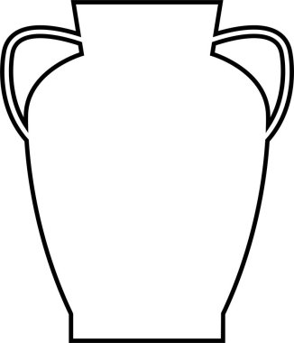 Yunan vazoları siluetleri. Daha sert desenli antik amforalar ve tencereler. Glyph Clay seramik toprak eşyalar. Beyaz arkaplan ancent çömlek simgesine vektör Vintage.