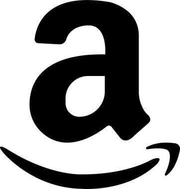 Amazon alışveriş logosu ok sembolü, vektör