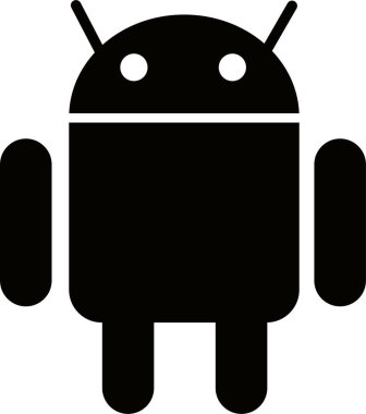 Android akıllı telefonlar, tabletler, bilgisayarlar ve diğer cihazlar için bir mobil işletim sistemidir. Android logoti koleksiyonu. Vektör editörü.
