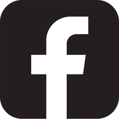 Facebook logosu beyaz arka planda izole edildi. Sosyal medya simgeleri. Editoryal F harfi düz, doğrusal ağ simgesi veya işareti. siyah facebook vektör koleksiyonu.