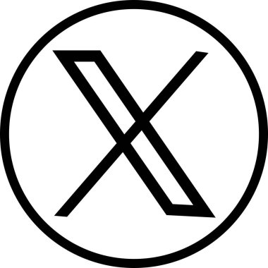 Yeni Twitter, x.com 'a karşı. Novation Elon Maskesi Twitter 'ın popüler sosyal medya simgesi anında kurye logosu. Editör vektörü. Twitter 'ın yeni logosunun izole edilmiş bir vektör biçimi.