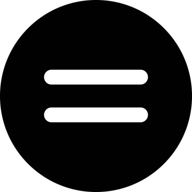 Yuvarlak eşittir işaret. Uygulamalar ve web siteleri için öge / pozitif işaret simgesi ekle.