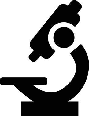 Beyaz arka plan üzerinde izole mikroskop. Vektör çizim. Düz tasarım.