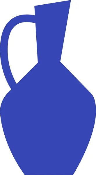Grekiska Vaser Blå Silhuetter Forntida Amforor Och Grytor Med Slingermönster — Stock vektor