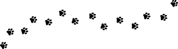Kedi Pençe Vektör Simgesi Calico Kedi Ayak Izi Logo Karakter — Stok Vektör