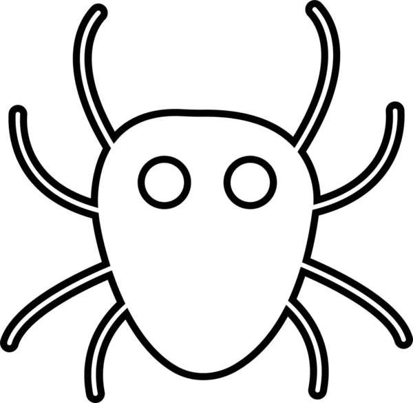 Pavučinový Vektor Halloween Černý Pavouk Bílém Pozadí Nebezpečný Hmyz Hororový — Stockový vektor