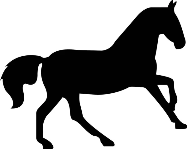 Silhouet Van Paarden Icoon Geïsoleerde Vector Zwart Silhouet Van Galopperend — Stockvector