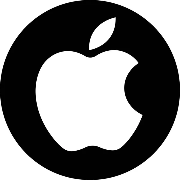 Apple Una Multinacional Estadounidense Tecnología Que Diseña Vende Electrónica Consumo — Vector de stock
