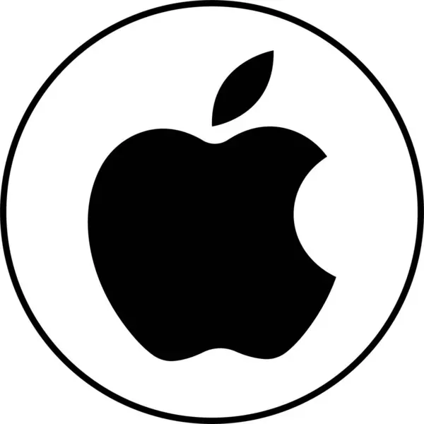 Apple, internet, uygulama ve telefon ikonu için tüketici elektroniği, bilgisayar yazılımı ve kişisel bilgisayarlar tasarlayan ve satan çok uluslu bir teknoloji şirketidir. Yayın sembolü.