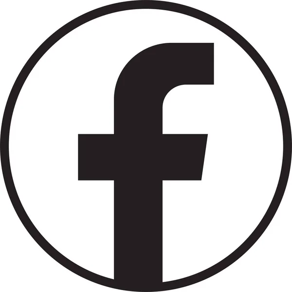 Zestaw Logo Facebooka Białym Tle Ikony Mediów Społecznościowych List Redakcyjny — Wektor stockowy