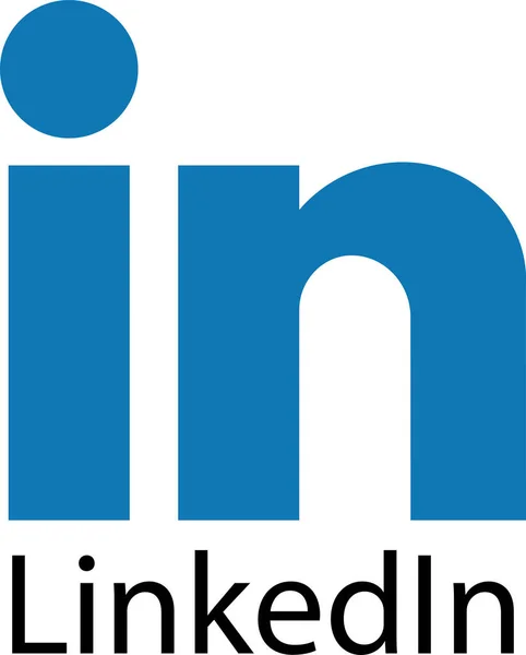 Linkedin Дизайн Иконка Логотипа Знак Синий Символ Вектор Американском Бизнесе — стоковый вектор