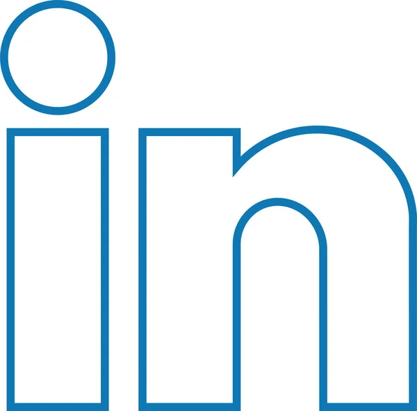 Linkedin Diseño Icono Logotipo Signo Azul Símbolo Vector Los Negocios — Archivo Imágenes Vectoriales