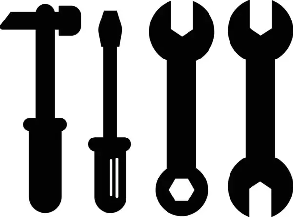 Symbolvektorsatz Reparieren Symbolsymbol Werkzeuge Auf Weißem Hintergrund Isoliert Enthält Gerätereparatur — Stockvektor