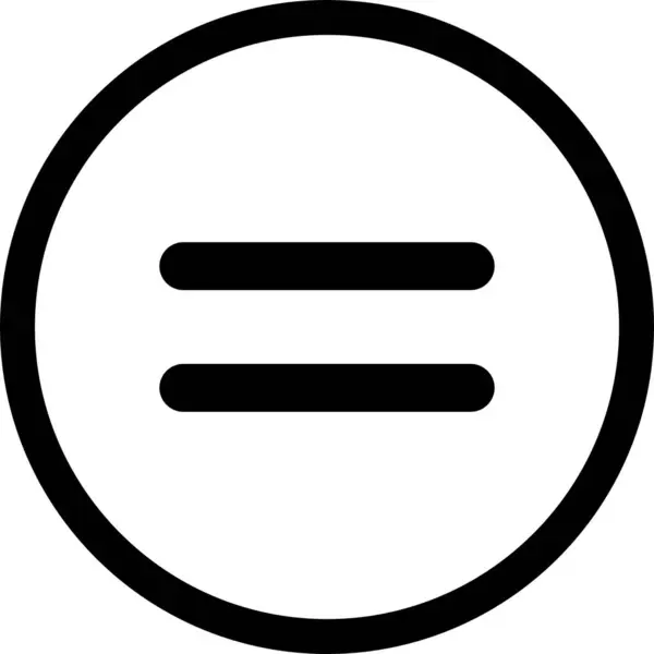 Круглий Знак Дорівнює Знаку Додати Елемент Позитивний Знак Мистецтва Додатків — стоковий вектор